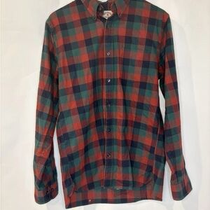 Brooks Brothers Red and Green Plaid Casual Shirt